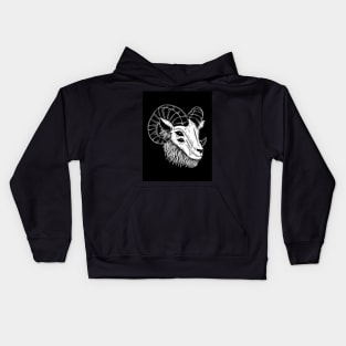 Black Phillip Goat Kids Hoodie